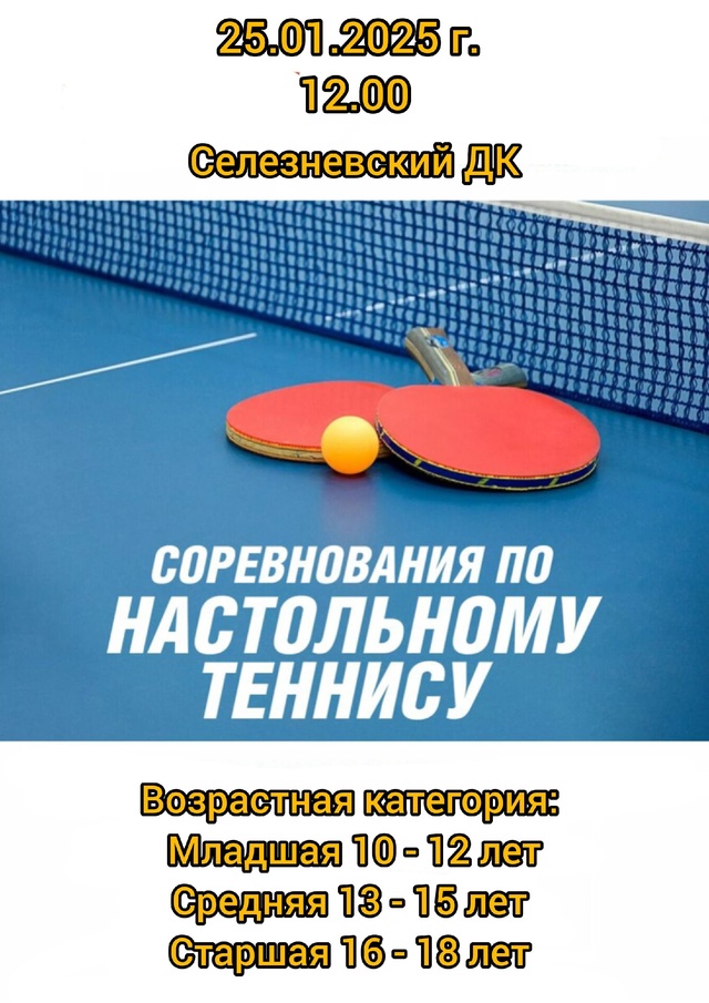 Турнир по настольному теннису.